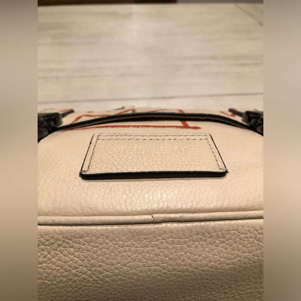 Coach X Jean Michel Basquiat Track Crossbody Pebble Leather C5425 Cream Black - Picture 10 of 16